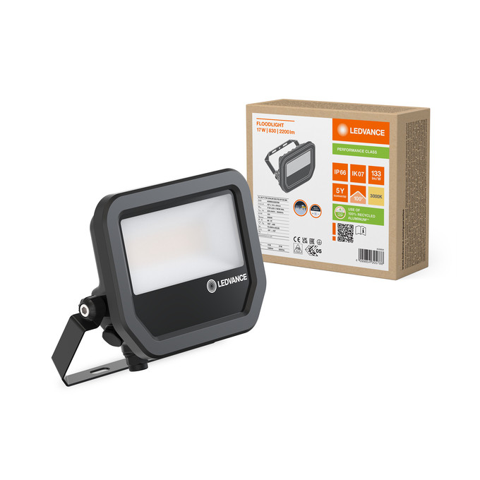 LED прожектор Ledvance FL 20 P 17W 2K4LM 840 PS SY100 BK Floodlight 4099854305825, фото 1