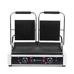 ГРИЛЬ КОНТАКТНІЙ HURAKAN HKN-PE44R ПІДВІЙ РЕБРО