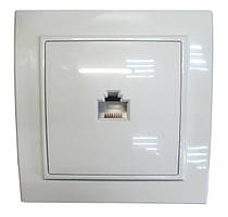 Розетка комп'ютерна вн. устан. 1-я біла IP20 TNSy Malta