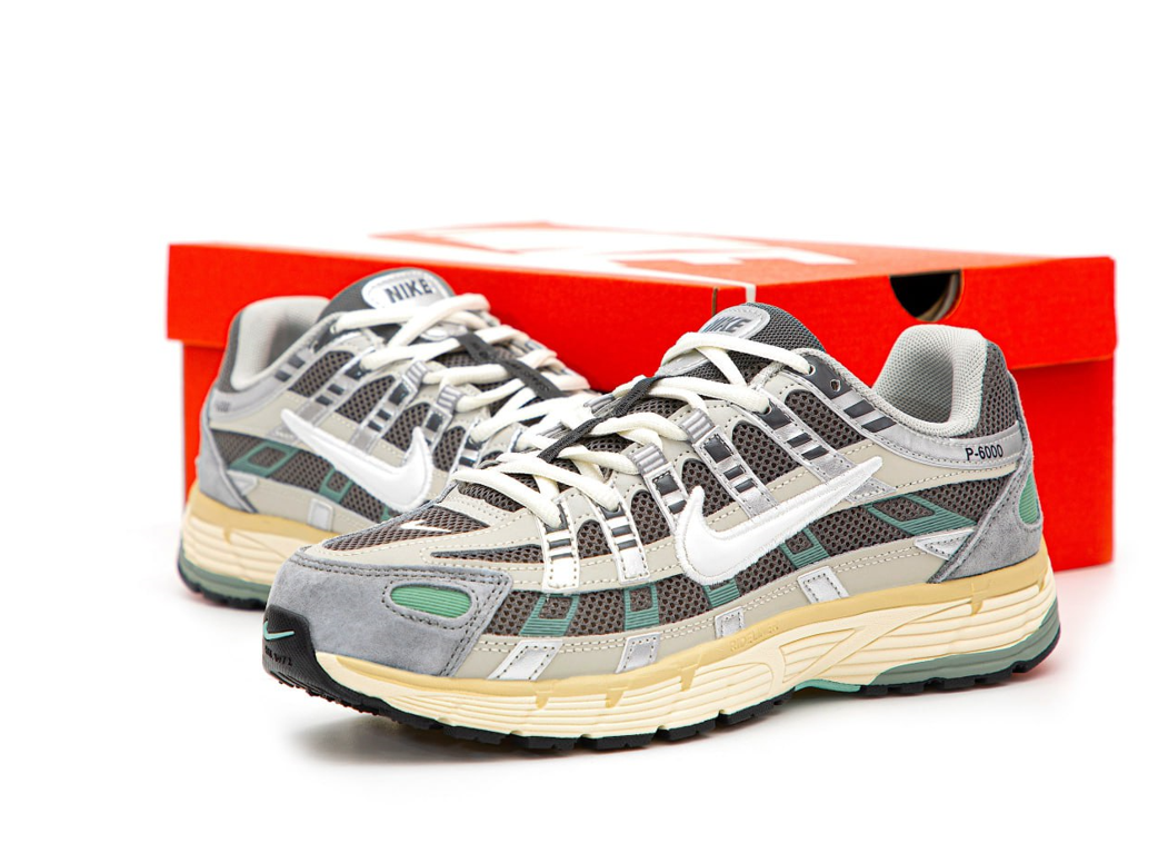 Чоловічі кросівки Nike P-6000 Grey Green Найк сірі піна В'єтнам молодіжні на шнурівці зручні, фото 1