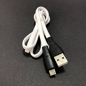 Кабель Usb Micro USB 4you Sula white (2.4A, Silicon), фото 2