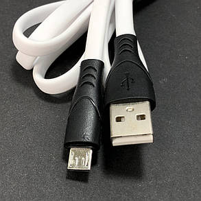 Кабель Usb Micro USB 4you Sula white (2.4A, Silicon), фото 3