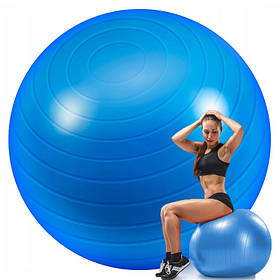 Фітбол м'яч для фітнесу HMS Newt NE-FB-65B, синій 65 см, Toyman