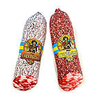 Ковбаса Гуцульська, м'яка дитяча іграшка, біла, 50 см, фото 2