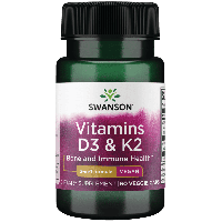 Swanson D3 vegan 50 мкг + K2 (MK-7) 75 мкг 60 vegcaps
