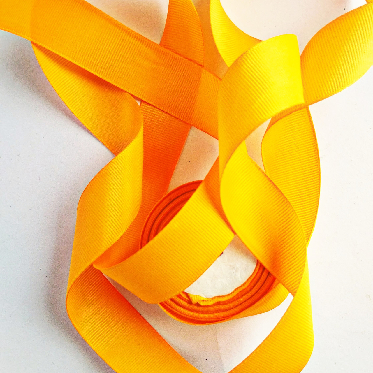 Репсова стрічка No 25 оранжевий завширшки 2,5 см, фото 1