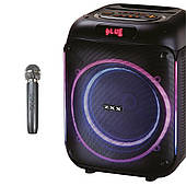 Автономна переносна колонка ZXX Boom BOX Cube 250 ватів бездротовий мікрофон (2MIC+MP3+USB+BT) 8"