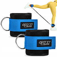 Манжети для тяги 4FIZJO Ankle Strap 2 шт Black/Blue (P-5907739314833)