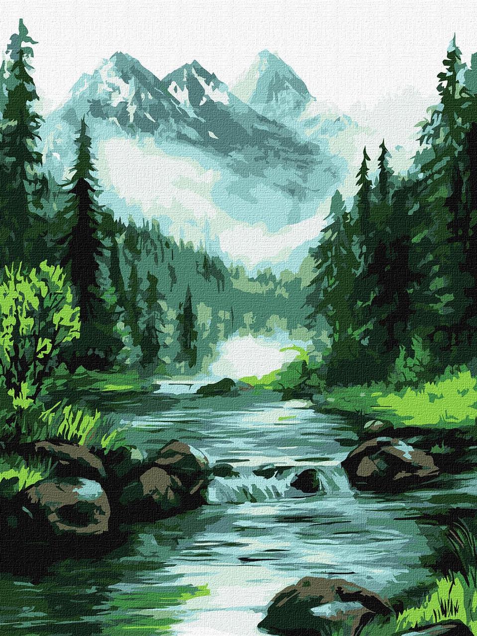 Картина за номерами 30х40 см. Таємниче джерело ©art_selena_ua Ідейка. KHO6371, фото 1