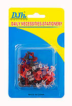 Кнопки-гвоздики кольорові 30 шт/уп (326805)