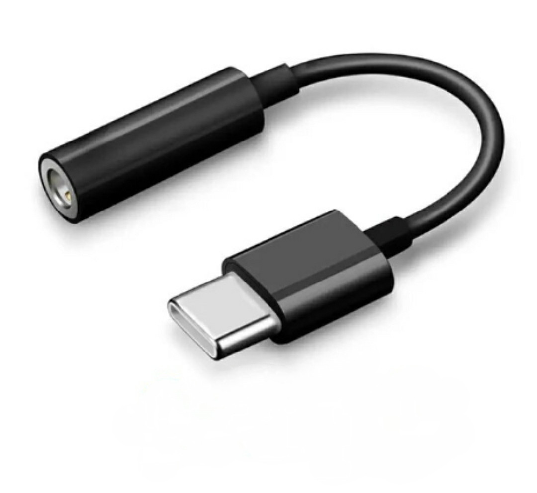 Перехідник для смартфонів Samsung з Type-C на аудіо 3.5 mm / Чорний, фото 1