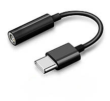 Перехідник для Iphone 15, 15 pro, 15 pro max, 15 plus з Type-C на аудіо 3.5 mm / Чорний