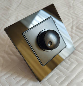 Регулятор обертів Преміум димер вентилятора Glass black, фото 1