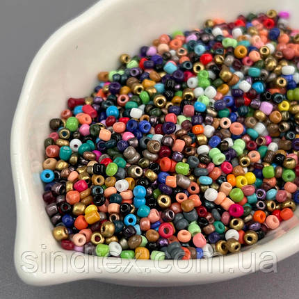 #12/0 Бісер китайський дрібний, 450 г - мікс, фото 2