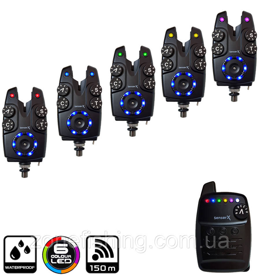 Набір сигналізаторів клювання World4Carp Sensor X Набір 5+1