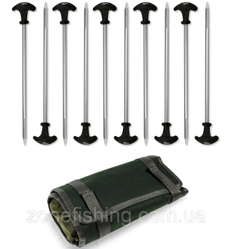 Колія для намету World4Carp Tent Peg Set XL, 30 см. набір 10 шт., фото 1