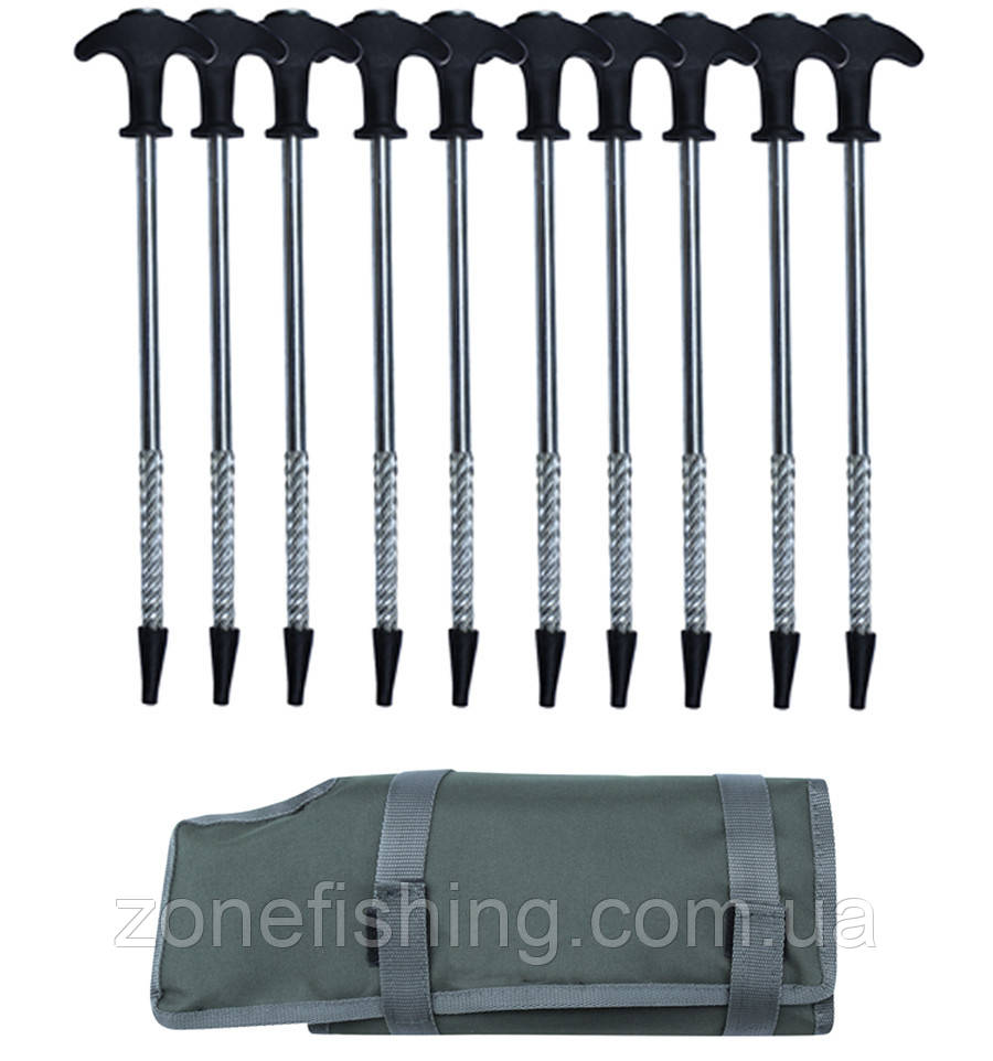 Колія для намету World4Carp Tent Peg Set 21,5 см. набір 10 шт., фото 1