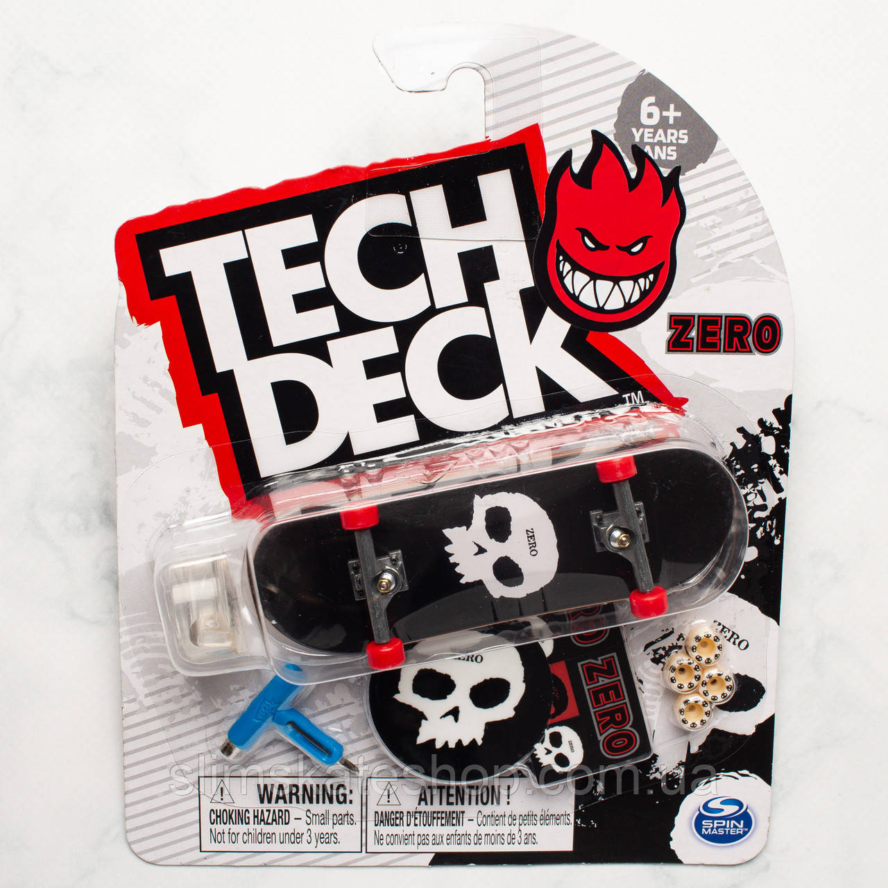 Фінгерборд Tech Deck Zero Skateboards Single Skull Black / White 32 мм