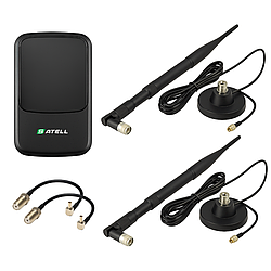 4G LTE комплект в авто WiFi роутер Satell F3000 Black + 2 автомобільні антени по 10 Дб