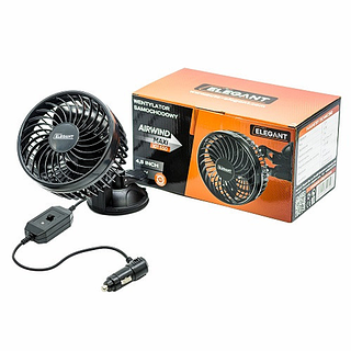 Вентилятор в авто 24V | Ø 6" (15 см) | Пластик, присоска, 2 скорости | вентилятор в салон авто | Elegant