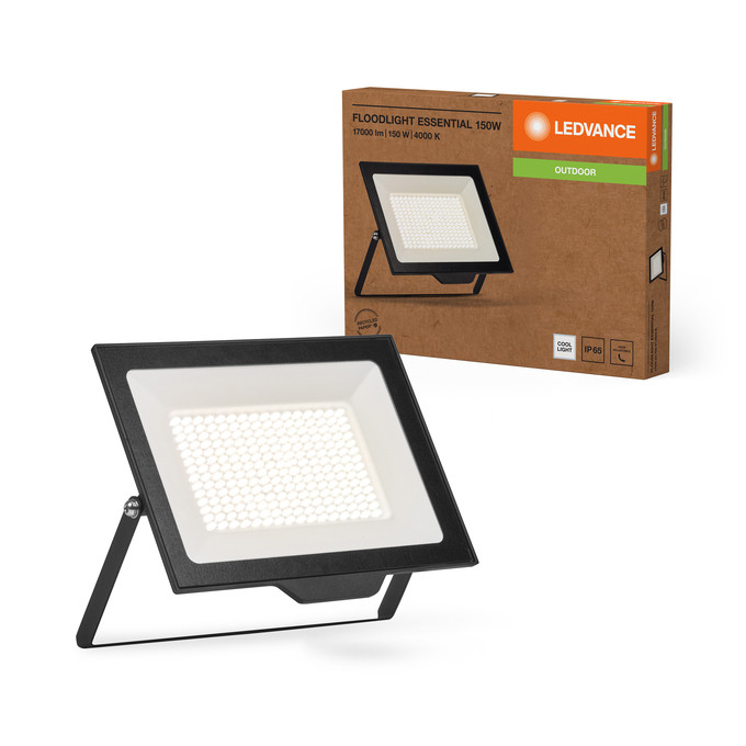 LED прожектор Ledvance FL ESSENTIAL 150W 840 BK Floodlight 4058075831490, фото 1