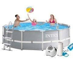 Каркасний басейн Intex 26716-6, 366 x 99 см (4 г/год, 3785 л/год, тент, підстилка, драбина, набір для догляду)