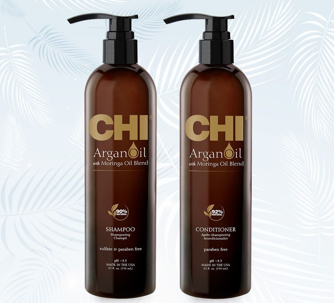 Набір CHI Argan Oil Шампунь 739 мл + Кондиціонер 739 мл для відновлення волосся, фото 1