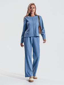 Теплий костюм жіночий брючний трикотажний осінній