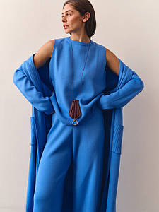 Теплий костюм жіночий брючний трикотажний осінній