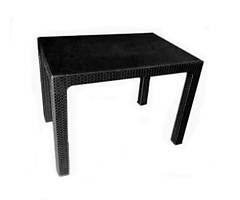 Стіл Лорі пластиковий ротанг 100*70 чорний