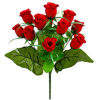 Штучні квіти букет бутони троянд оксамитові, 50см