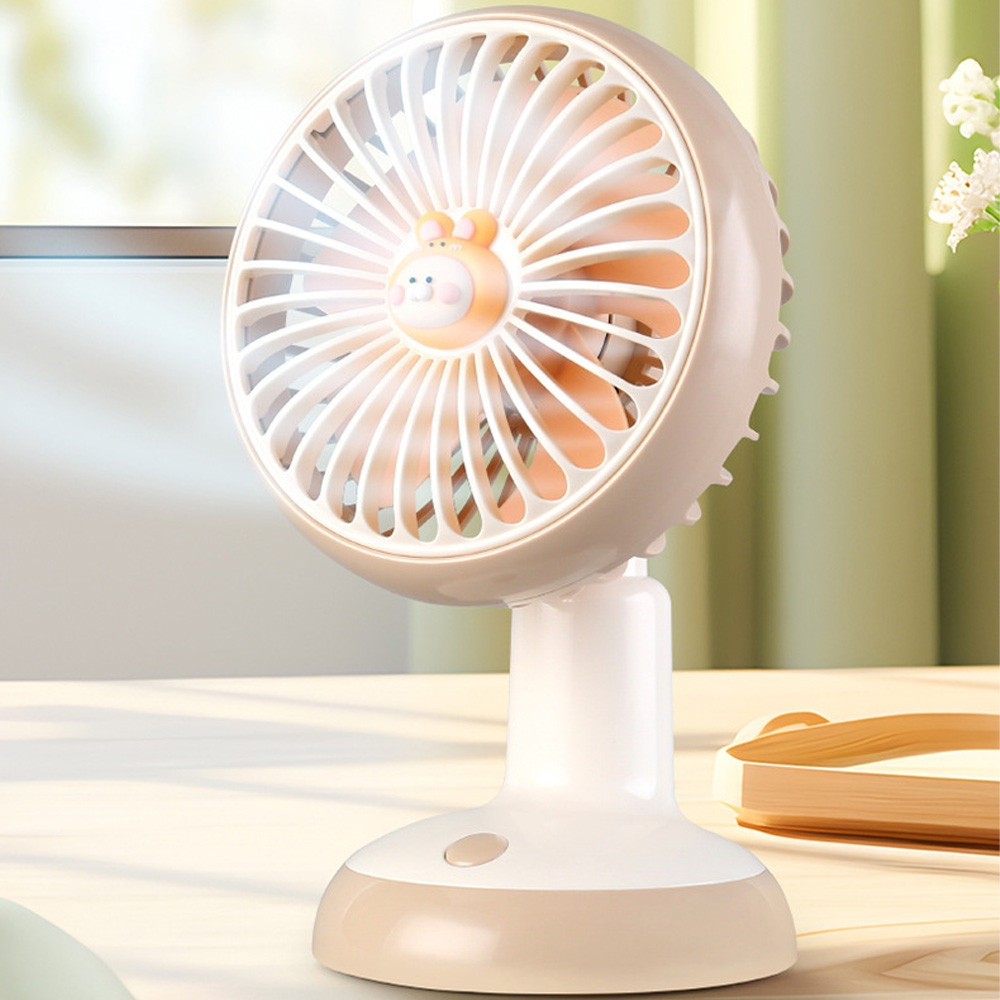 Настільний вентилятор MHT752 з аккумулятором 1200 мАг, 3 швидкості, тихий, 9 Вт, компактний, фото 1