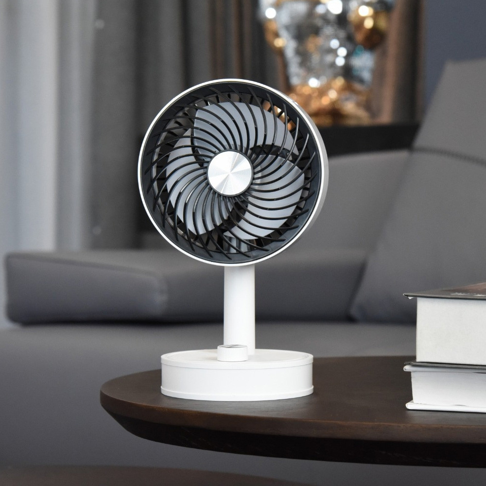 Акумуляторний настільний вентилятор YS2259A, 1200 мАг, 10 швидкостей, 90° нахил, безшумний, компактний, в асортименті, фото 1