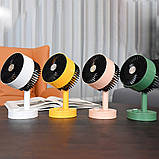 Акумуляторний настільний вентилятор YS2259A, 1200 мАг, 10 швидкостей, 90° нахил, безшумний, компактний, в асортименті, фото 4