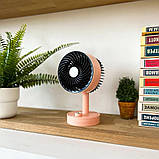 Акумуляторний настільний вентилятор YS2259A, 1200 мАг, 10 швидкостей, 90° нахил, безшумний, компактний, в асортименті, фото 7