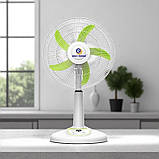 Акумуляторний вентилятор EP-2916 із сонячною панеллю, 2 лампи, пульт, 9 швидкостей, 12В/5Аг, в асортименті, фото 2