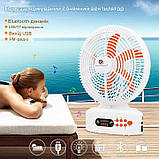 Вентилятор акумуляторний 12″ EP-312 із сонячною панеллю, Bluetooth, FM-радіо та LED-підсвіткою, фото 3
