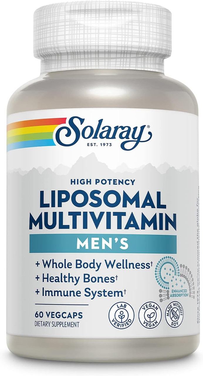 Мультивітаміни ліпосомальні для чоловіків, Men's Liposomal Multivitamin, Solaray, 60 вегетаріанських капсул
