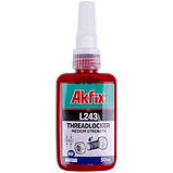 Фіксатор різьби для розбірних з&aposєднань Akfix L243 Threadlocker (середньої міцності) 50g синій, фото 3