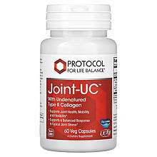 Підтримка здоров'я суглобів, Joint-UCe, Protocol for Life Balance, з неденатурованим колагеном типу II, 60 рослинних капсул