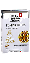 Підтримка при ПМС, FEMINA HERBS, Swiss Energy, стандартизований екстракт Вітексу, 30 веганських капсул