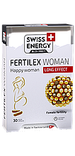 Підтримка фертильності для жінок, Fertilex Woman, Swiss Energy, комплекс продовженої дії, 30 веганських капсул