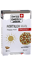 Підтримка фертильності для чоловіків, Fertilex Men, Swiss Energy, комплекс продовженої дії, 30 веганських капсул