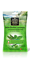 Льодяники від застуди, Herbal Lozenges Bag 20 herbs + Eucalyptus and Menthol, Swiss Energy, від кашлю, болю в горлі та
