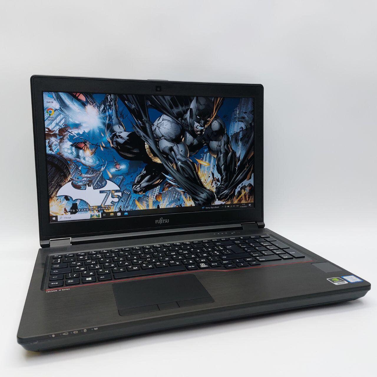 Б/в Ноутбук Fujitsu Celsius H780 15.6" 1920x1080| Core i7-8750H| 32 GB RAM| 512 GB SSD| Quadro P600 4GB