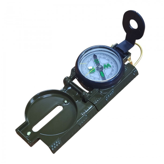 Компас туристичний із лінійкою та лінзою (Ударостійкий корпус) DC45-2B