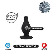 Анальна пробка подвійної густини SILEXD Thermo Reactive чорна, Medium, фото 5