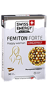 Підтримка при менопаузі, Femiton Forte Woman, Swiss Energy, комплекс продовженої дії, 30 веганських капсул