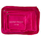 Набір органайзерів для валізи 6 шт. Secret Pouch Travel Малиновий, органайзер для спідньої білизни/одягни, фото 3