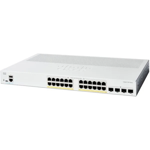 Світч Cisco Catalyst 1200 24xGE, Full PoE, 4x1G SFP